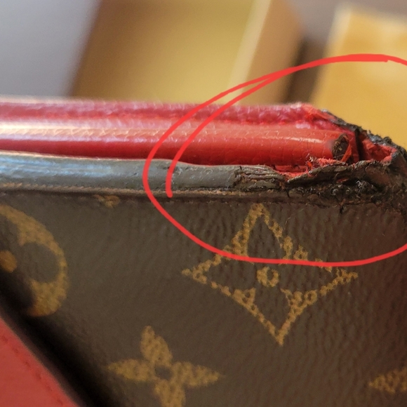 Authentic Louis Vuitton Monogram Portefeuille Pallas Red Wallet - Picture 16 of 17